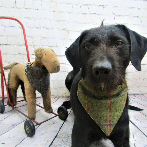 Tweed dog bandana handmade