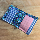 Handmade Ditsy Blue and Pink Patchwork Pouch Filled with Yorkshire Lavender