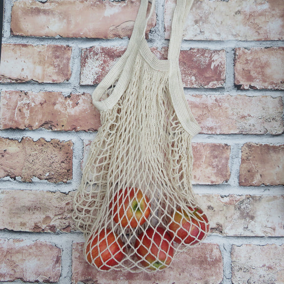 Eco-friendly Natural Cotton String Bag. For Grocery Shopping