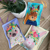 Handmade Floral Crown Forest Friends Scented Sachet Filled with Yorkshire Lavender